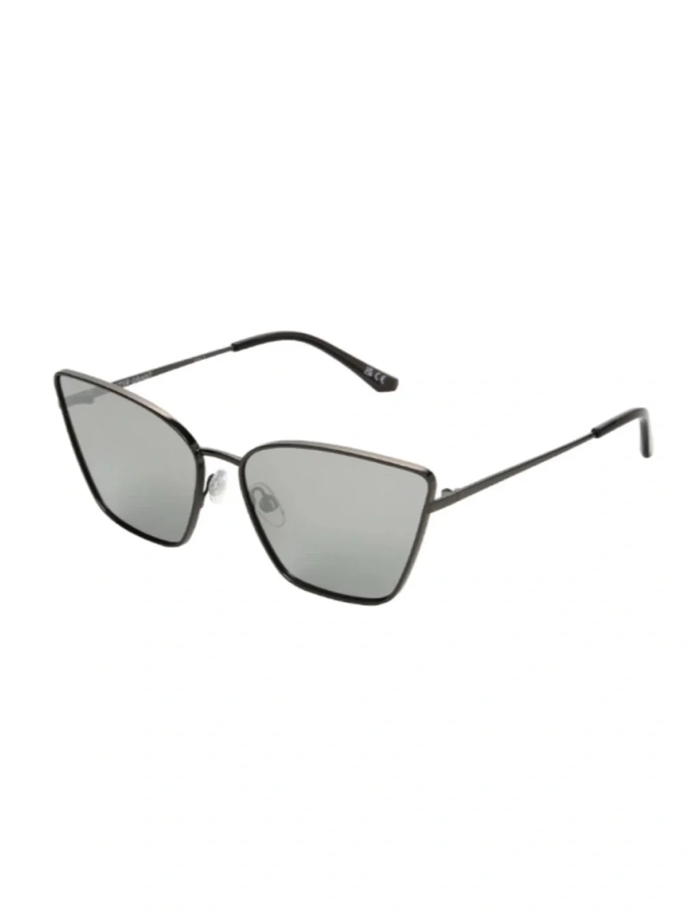 Foster Grant Gunmetal Cat-Eye Sunglasses with Silver Mirror Lenses - Picture 3 of 7